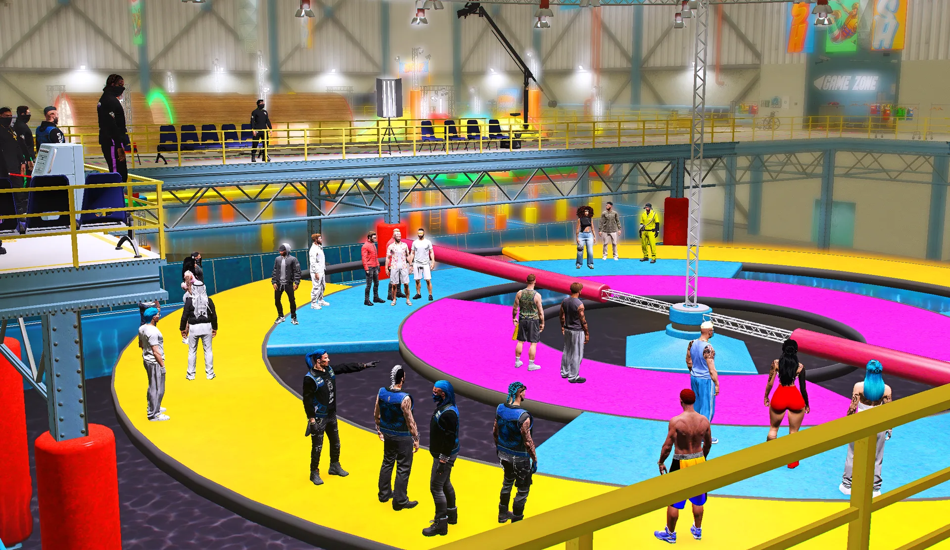 Événement Crash & Splash 2025 : Les participants ont affronté un parcours d’obstacles inspiré de Ninja Warrior avec des modules mouvants et des chutes dans l’eau.